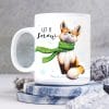 Auf dem Bild ist das Produkt: Tasse für die Winterzeit bedruckt Fuchs Let it snow, Geschenk Kaffeetasse Kaffeebecher, Winter zum Preis von €15.90 abgebildet.