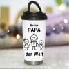 Auf dem Bild ist das Produkt: Vatertagsgeschenk Edelstahl Thermobecher Bester Papa der Welt Geschenk Geburtstag Papa zum Preis von €26.9 abgebildet.