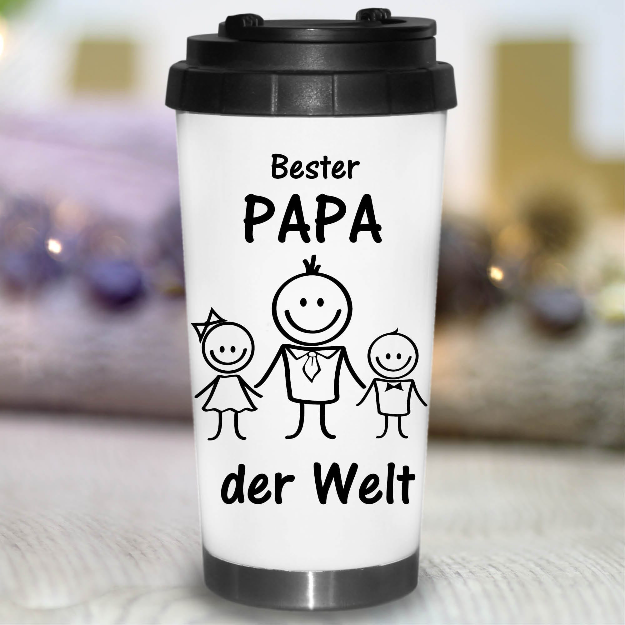 Vatertagsgeschenk Edelstahl Thermobecher Bester Papa der Welt Geschenk Geburtstag Papa