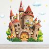 Auf dem Bild ist das Produkt: Wandtattoo Kinderzimmer Burg mit Wolf Fuchs Maus Wolken Mäusetür Kinderzimmerdeko Babyzimmer zum Preis von €19.90 abgebildet.