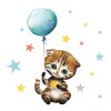 Auf dem Bild ist das Produkt: Wandtattoo Kinderzimmer Katze mit Luftballon Dekoration Babyzimmer zum Preis von €24.9 abgebildet.