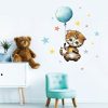 Auf dem Bild ist das Produkt: Wandtattoo Kinderzimmer Katze mit Luftballon Dekoration Babyzimmer zum Preis von €24.9 abgebildet.