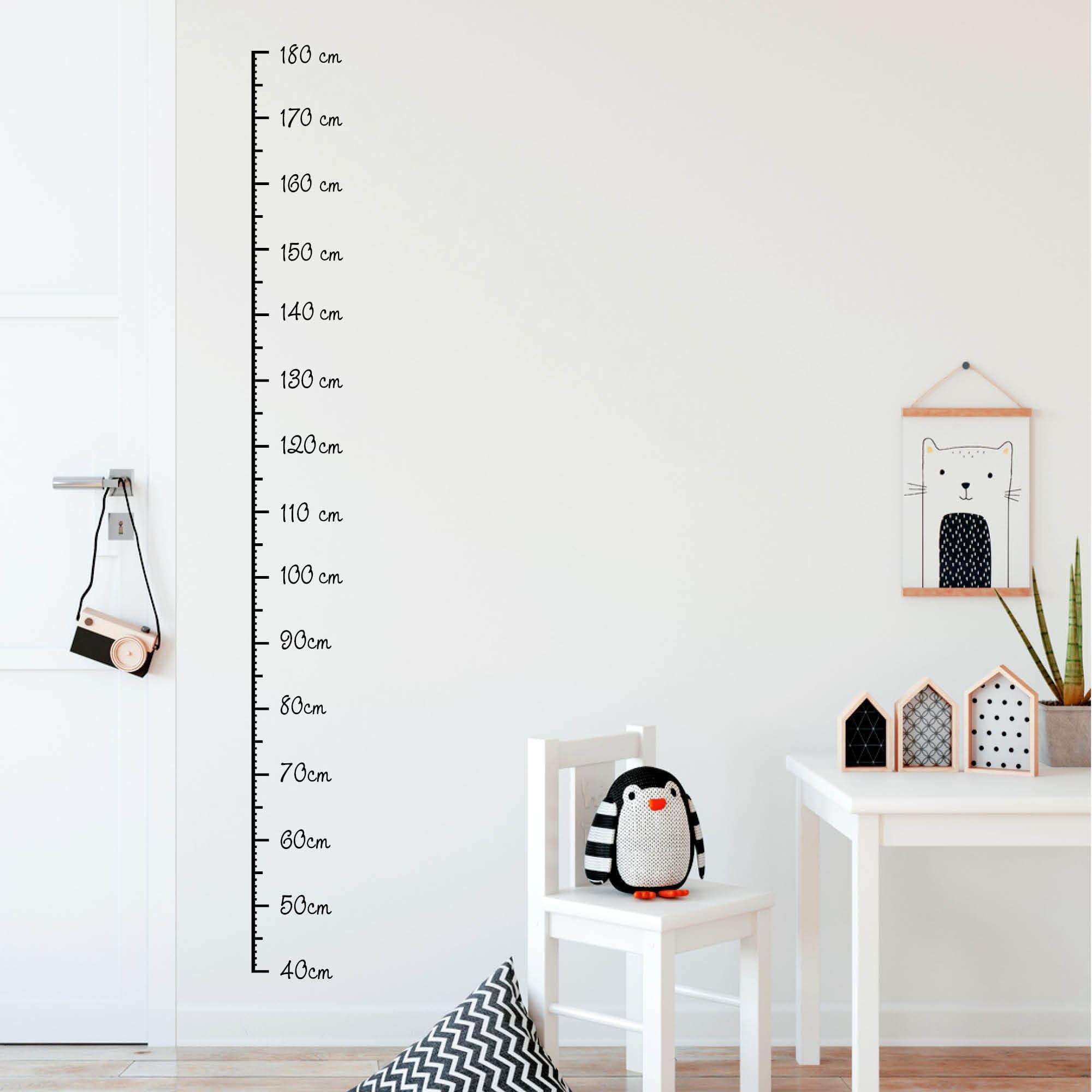 Wandtattoo Kinderzimmer Messlatte Maßband 40 – 180 cm ohne Hintergrundfolie Wandsticker