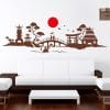 Auf dem Bild ist das Produkt: Wandtattoo Skyline Japan Kraniche Asien 2farbig zum Preis von €29.9 abgebildet.