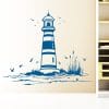 Auf dem Bild ist das Produkt: Wandtattoo Strand mit Leuchtturm und Vögeln maritime Dekoration zum Preis von €23.9 abgebildet.