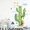 Auf dem Bild ist das Produkt: Wandtattoo Wandbild Kinderzimmer Messlatte Kaktus Eule Fuchs Indianer Dekoration Babyzimmer zum Preis von €39.9 abgebildet.