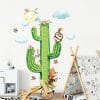 Auf dem Bild ist das Produkt: Wandtattoo Wandbild Kinderzimmer Messlatte Kaktus Eule Fuchs Indianer Dekoration Babyzimmer zum Preis von €39.9 abgebildet.
