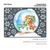 Auf dem Bild ist das Produkt: Wiederverwendbares Fensterbild Weihnachten Winter Schneekugel Rostocker Altstadt Fensterdekoration Stadtbild zum Preis von €13.90 abgebildet.