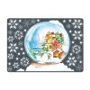 Auf dem Bild ist das Produkt: Wiederverwendbares Fensterbild Weihnachten Winter Schneekugel Rostocker Altstadt Fensterdekoration Stadtbild zum Preis von €13.90 abgebildet.