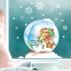 Auf dem Bild ist das Produkt: Wiederverwendbares Fensterbild Weihnachten Winter Schneekugel Rostocker Altstadt Fensterdekoration Stadtbild zum Preis von €13.90 abgebildet.