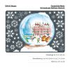 Auf dem Bild ist das Produkt: Wiederverwendbares Fensterbild Weihnachten Winter Schneekugel Rostocker Rathaus Fensterdekoration Stadtbild zum Preis von €13.90 abgebildet.