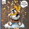 Auf dem Bild ist das Produkt: XXL Fensterbild Weihnachten Winter Pinguin Schlitten Sterne Fensterdeko Schaufensteraufkleber zum Preis von €39.9 abgebildet.