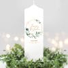 Auf dem Bild ist das Produkt: Weiße Hochzeitskerze Bätterkrank Baumwolle Eukalyptus Hochzeit personalisiertes Hochzeitsgeschenk Spruch Valentinstagsgeschenk zum Preis von €5.9 abgebildet.