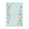 Auf dem Bild ist das Produkt: Fensterbild Konfetti Karneval Farbspritzer wiederverwendbar Frühling bunte Punkte Fasching farbige Kreise zum Preis von €17.9 abgebildet.