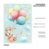 Auf dem Bild ist das Produkt: Fensterbild Ostern Hasen Mädchen mit Ballons und Schmetterlingen Frühling Fensterdeko Frühlingsdeko Kinderzimmer zum Preis von €13.9 abgebildet.