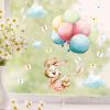 Auf dem Bild ist das Produkt: Fensterbild Ostern Hasen Mädchen mit Ballons und Schmetterlingen Frühling Fensterdeko Frühlingsdeko Kinderzimmer zum Preis von €13.9 abgebildet.
