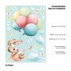 Auf dem Bild ist das Produkt: Fensterbild Ostern Hasen Mädchen mit Ballons und Schmetterlingen Frühling Fensterdeko Frühlingsdeko Kinderzimmer zum Preis von €13.9 abgebildet.