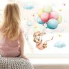 Auf dem Bild ist das Produkt: Fensterbild Ostern Hasen Mädchen mit Ballons und Schmetterlingen Frühling Fensterdeko Frühlingsdeko Kinderzimmer zum Preis von €13.9 abgebildet.