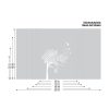 Auf dem Bild ist das Produkt: Sichtschutzfolie mit einem Baum und einem Käfig, Fensterfolie, Fensterdeko Milchglasfolie zum Preis von €24.9 abgebildet.