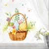 Auf dem Bild ist das Produkt: Fensterbild Frühling Wiederverwendbar Ostern Ostereier Korb mit Schmetterlingen Blumen Fensterdeko Kinderzimmer Kind Frühlingsdeko zum Preis von €13.9 abgebildet.