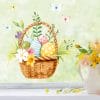 Auf dem Bild ist das Produkt: Fensterbild Frühling Wiederverwendbar Ostern Ostereier Korb mit Schmetterlingen Blumen Fensterdeko Kinderzimmer Kind Frühlingsdeko zum Preis von €13.9 abgebildet.