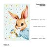 Auf dem Bild ist das Produkt: Fensterbild Frühling Ostern Osterhase hineinschauend Schmetterlingen Blumenstrauß Wiederverwendbar Fensterdeko Kinderzimmer Kind Frühlingsdeko zum Preis von €13.9 abgebildet.