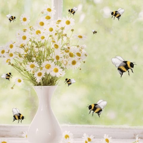 Bienenstock-Dekoration für Bauernhaus-Stil, rustikales Bienen-Thema, Seil, Bienenhaus mit Holzbienen, Sonnenblume, kariert, Schleife (B und B