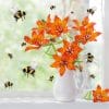 Auf dem Bild ist das Produkt: Fensterbild Frühling Sommer Bienen bunt wiederverwendbare Hummeln im Set Fensterdeko Kinderzimmer Sommerdeko Frühlingsdeko zum Preis von €13.9 abgebildet.