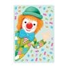 Auf dem Bild ist das Produkt: Fensterbild Karneval Clown von der Seite wiederverwendbar Frühling bunte Geburtstag Fasching farbig zum Preis von €13.9 abgebildet.