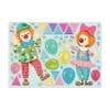 Auf dem Bild ist das Produkt: Fensterbild Karneval Clowns Girlande Luftballons wiederverwendbar Frühling bunte Dreiecke Fasching farbig zum Preis von €17.9 abgebildet.