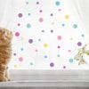 Auf dem Bild ist das Produkt: Fensterbild Karneval Konfetti wiederverwendbar Frühling bunte Punkte Fasching farbige Kreise A4 zum Preis von €13.9 abgebildet.