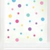 Auf dem Bild ist das Produkt: Fensterbild Karneval Konfetti wiederverwendbar Frühling bunte Punkte Fasching farbige Kreise A4 zum Preis von €13.9 abgebildet.