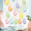 Auf dem Bild ist das Produkt: Wiederverwendbares Fensterbild Set Frühling Ostern bemalte Ostereier pastell Fensterdeko Kinderzimmer Frühlingsdeko zum Preis von €13.9 abgebildet.