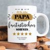 Auf dem Bild ist das Produkt: Tasse bedruckt Ich bin stolzer Chef, Chefin, Papa, Bruder eines fantastischen Teams, Geschenk Kollege Kaffeetasse Kaffeebecher zum Preis von €15.9 abgebildet.
