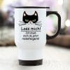 Auf dem Bild ist das Produkt: Thermobecher Katze Grumpy Cat Lass mich Kaffeebecher to go Geschenk Geburtstag zum Preis von €21.90 abgebildet.