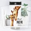 Auf dem Bild ist das Produkt: Edelstahl Thermobecher Best mom ever Giraffen Kaffeebecher to go Geschenk Muttertag zum Preis von €26.9 abgebildet.