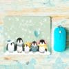 Auf dem Bild ist das Produkt: Mauspad Mousepad Pinguine winterlich, Schreibtischunterlage benutzerdefiniertes Geschenk Büro zum Preis von €14.9 abgebildet.