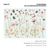 Auf dem Bild ist das Produkt: Fensterbild Feld- und Wiesenblumen wiederverwendbar pastell Blumenwiese mit Schmetterlingen Hummeln Fensterdekoration zum Preis von €13.9 abgebildet.