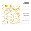 Auf dem Bild ist das Produkt: Wandsticker Aufkleber Sternenhimmel Set gold silber kupfer Wandaufkleber Dekosterne Mond Sonne Sternbild zum Preis von €19.9 abgebildet.