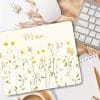 Auf dem Bild ist das Produkt: Mauspad personalisiert Wildblumen Mousepad floral gelb Blumen Wunschname Geschenk Geburtstag Büro zum Preis von €14.9 abgebildet.