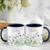 Auf dem Bild ist das Produkt: Tasse Wildblumen personalisiert farbig mit Wildblumen und dem Wunschnamen Natur Naturliebhaber zum Preis von €17.90 abgebildet.