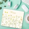 Auf dem Bild ist das Produkt: Mauspad personalisiert Wildblumen Mousepad floral gelb Blumen Wunschname Geschenk Geburtstag Büro zum Preis von €14.9 abgebildet.