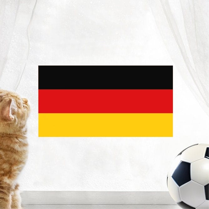 Fensterbild Deutschland Flagge Fußball EM Fahne WM Sport wiederverwendbar Merche Europameisterschaft Team Germany Autoaufkleber