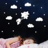 Auf dem Bild ist das Produkt: Leuchtaufkleber Kinderzimmer Häschen mit Sternballons Wolken und Sternen Leuchtsterne leuchten im Dunklen zum Preis von €16.9 abgebildet.