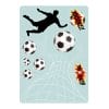 Auf dem Bild ist das Produkt: Fensterbild Fußballer Kinderzimmer Fussball Fußballnetz Tor Junge EM WM Sport wiederverwendbar Fenstersticker Fußballspieler zum Preis von €13.9 abgebildet.