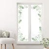 Auf dem Bild ist das Produkt: Fensterbild grüne Gräser Zweig Farne Rahmen wiederverwendbar Fensteraufkleber Fensterdekoration Frühling zum Preis von €13.9 abgebildet.