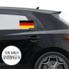 Auf dem Bild ist das Produkt: Fensterbild Deutschland Flagge Fußball EM Fahne WM Sport wiederverwendbar Merche Europameisterschaft Team Germany Autoaufkleber zum Preis von €4.9 abgebildet.