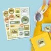 Auf dem Bild ist das Produkt: Namensaufkleber Sticker Dinosaurier Wunschname Set Aufkleber Dinos Schule Kindergarten Aufkleberset Wunschname Einschulung Bücheraufkleber zum Preis von €14.9 abgebildet.