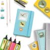 Auf dem Bild ist das Produkt: Namensaufkleber Sticker Dinosaurier Wunschname Set Aufkleber Dinos Schule Kindergarten Aufkleberset Wunschname Einschulung Bücheraufkleber zum Preis von €14.9 abgebildet.