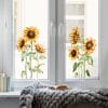 Auf dem Bild ist das Produkt: Fensterbild Sonnenblume hoch Herbst Sommer wiederverwendbare Fensteraufkleber für bodentiefe Fenster Terassentür Balkon zum Preis von €17.9 abgebildet.